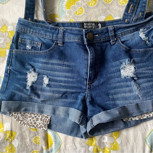 Salopette Jeans Shorts - Picture 2 of 5